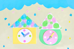 こすり絵の時計