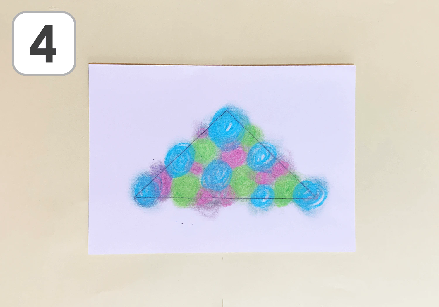 こすり絵の時計の製作手順4