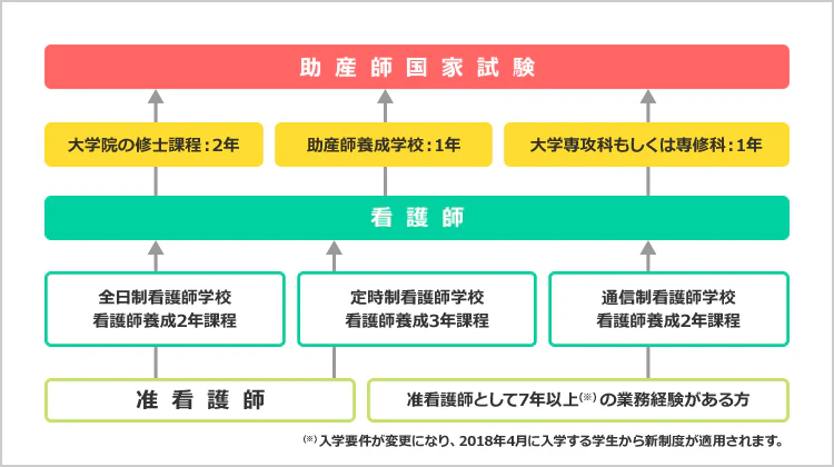 助産師取得までのルート③