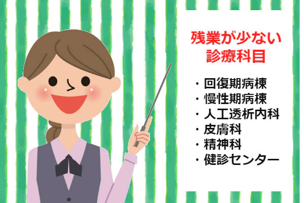 残業が少ない診療科目