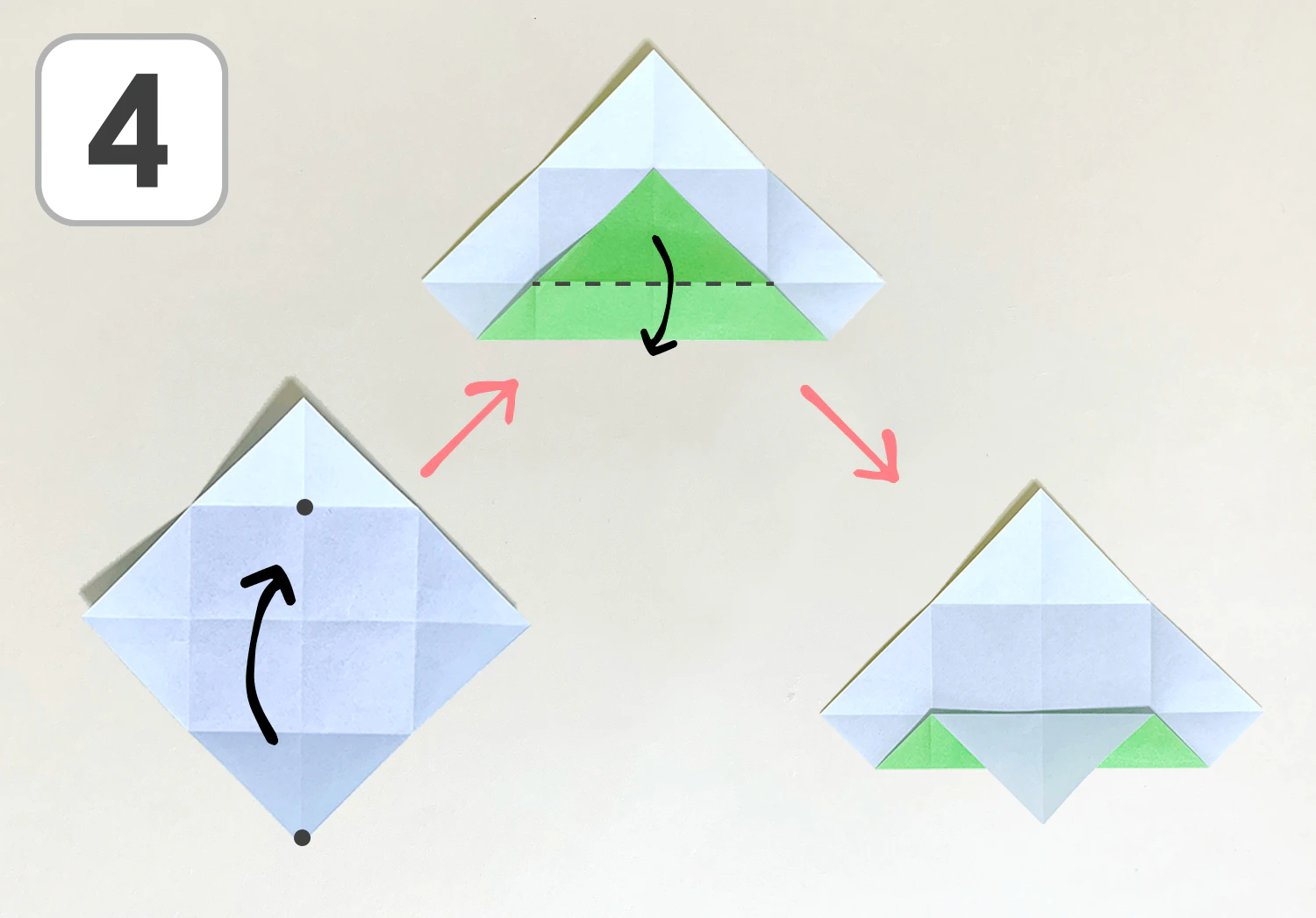 あじさいの折り方4