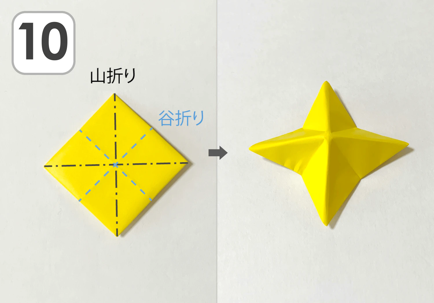 2枚で作るこまの作り方10