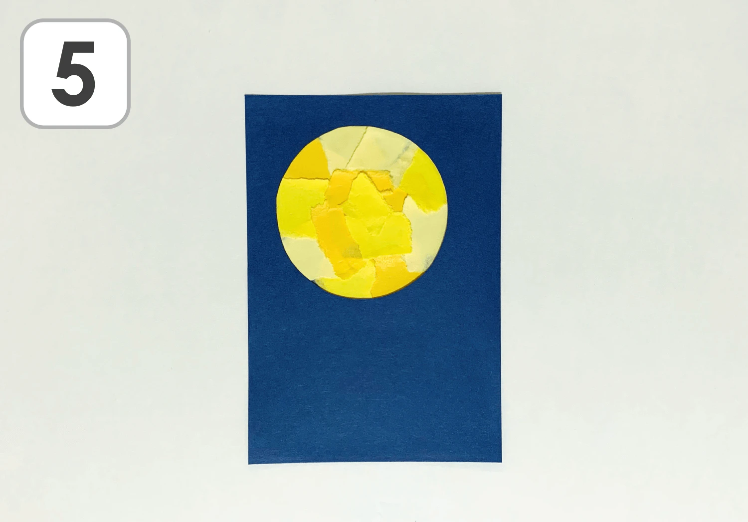 ちぎり絵のお月見うさぎの製作手順5