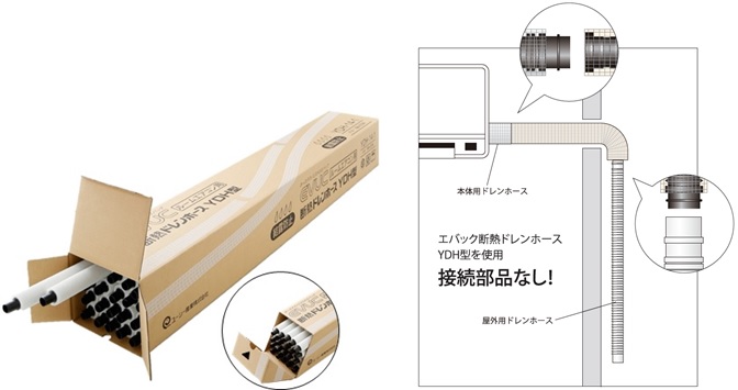 断熱ドレンホースNDH型接続パーツ付 | ユーシー産業株式会社