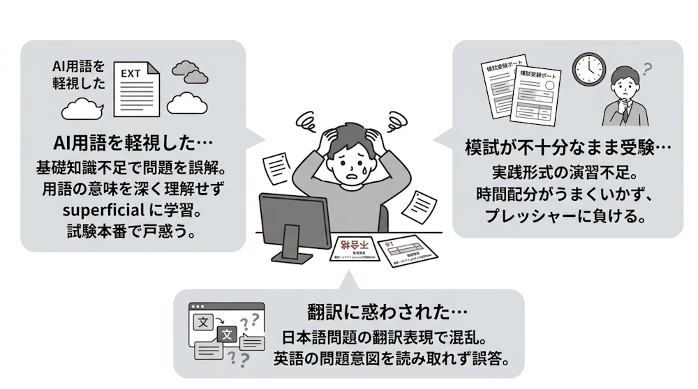 不合格パターン