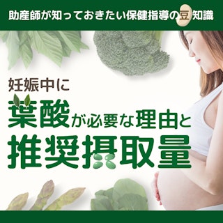 妊娠中に葉酸が必要な理由と推奨摂取量｜助産師が知っておきたい保健指導の豆知識