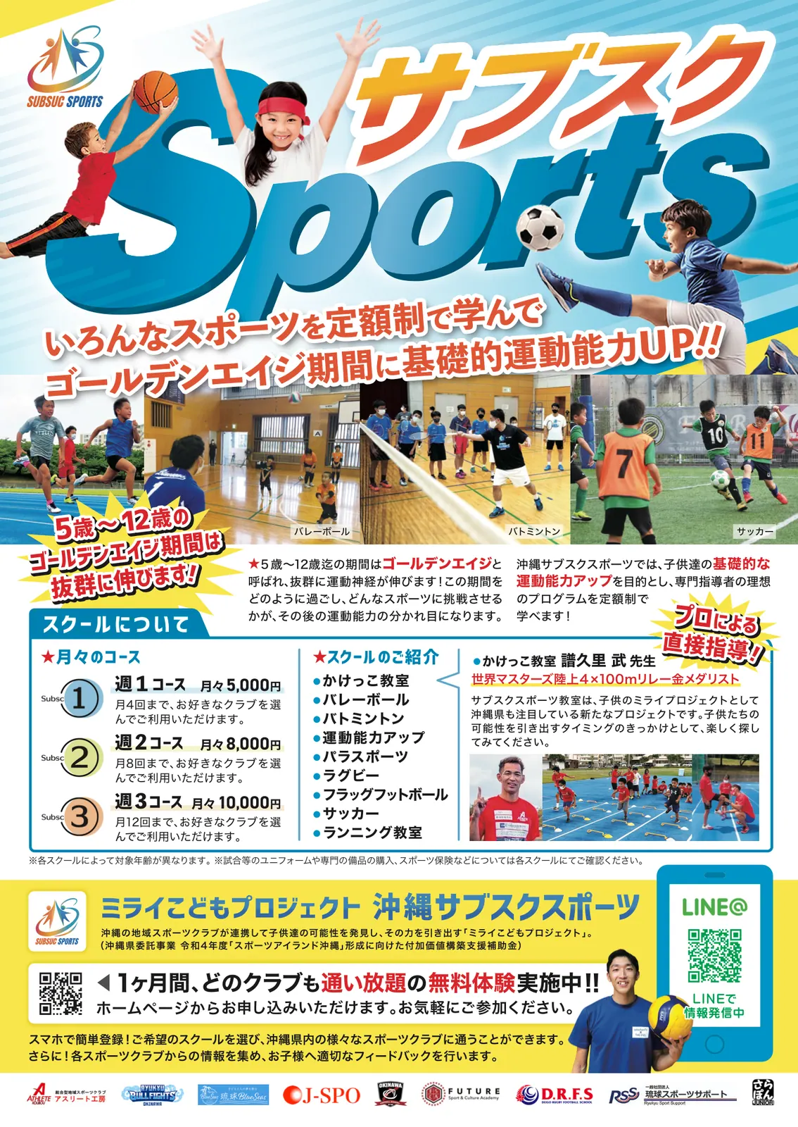 スポーツスクール・サブスク案内チラシ制作