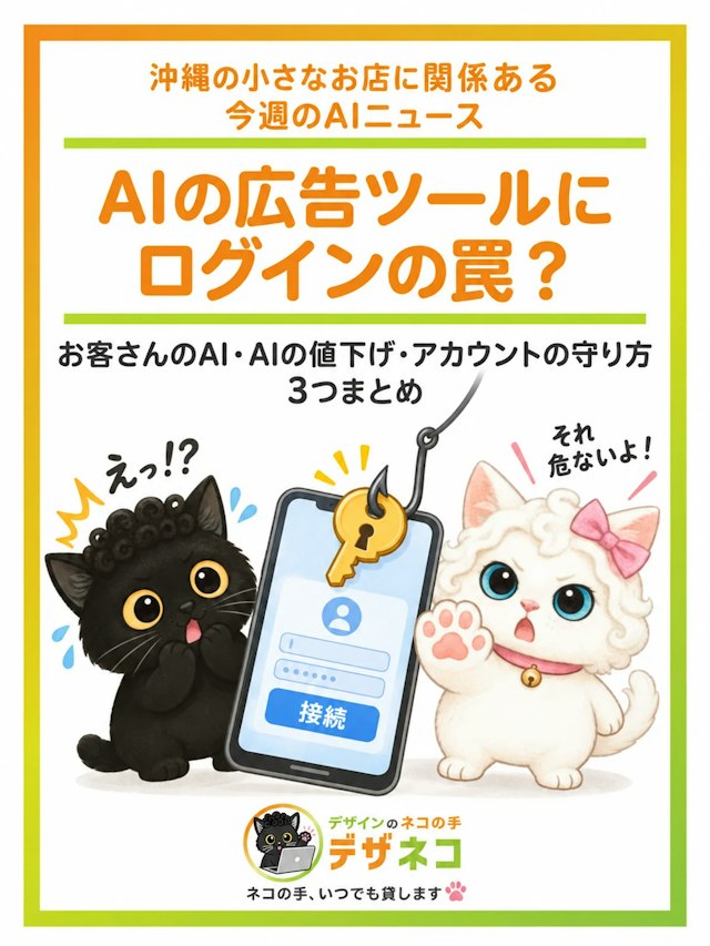 AIの広告ツールにログインの罠？沖縄の小さなお店に関係あるAIニュース3つまとめ