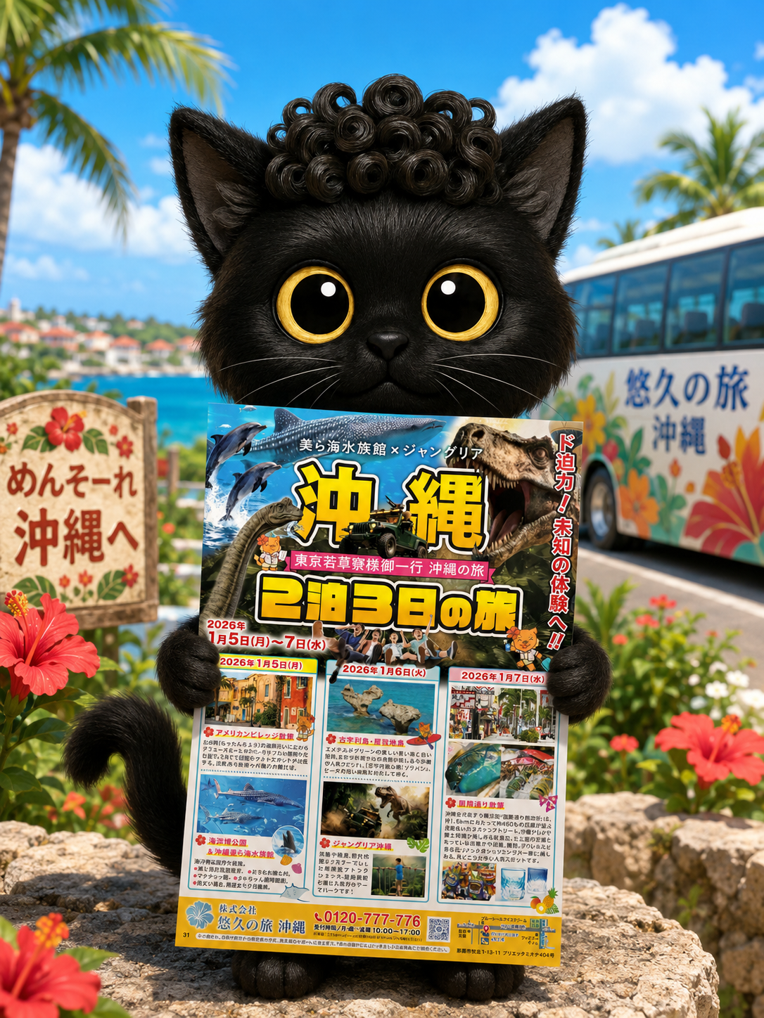 【制作実績】子どもの本能に刺さる旅行チラシ制作｜悠久の旅沖縄様（沖縄・那覇市）