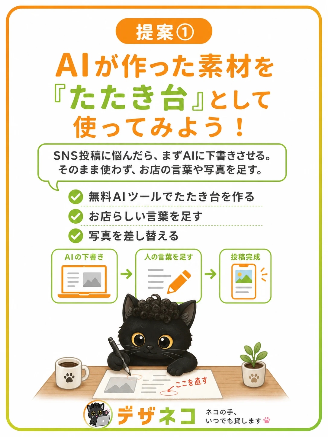 AIが作った素材を「たたき台」として使ってみよう