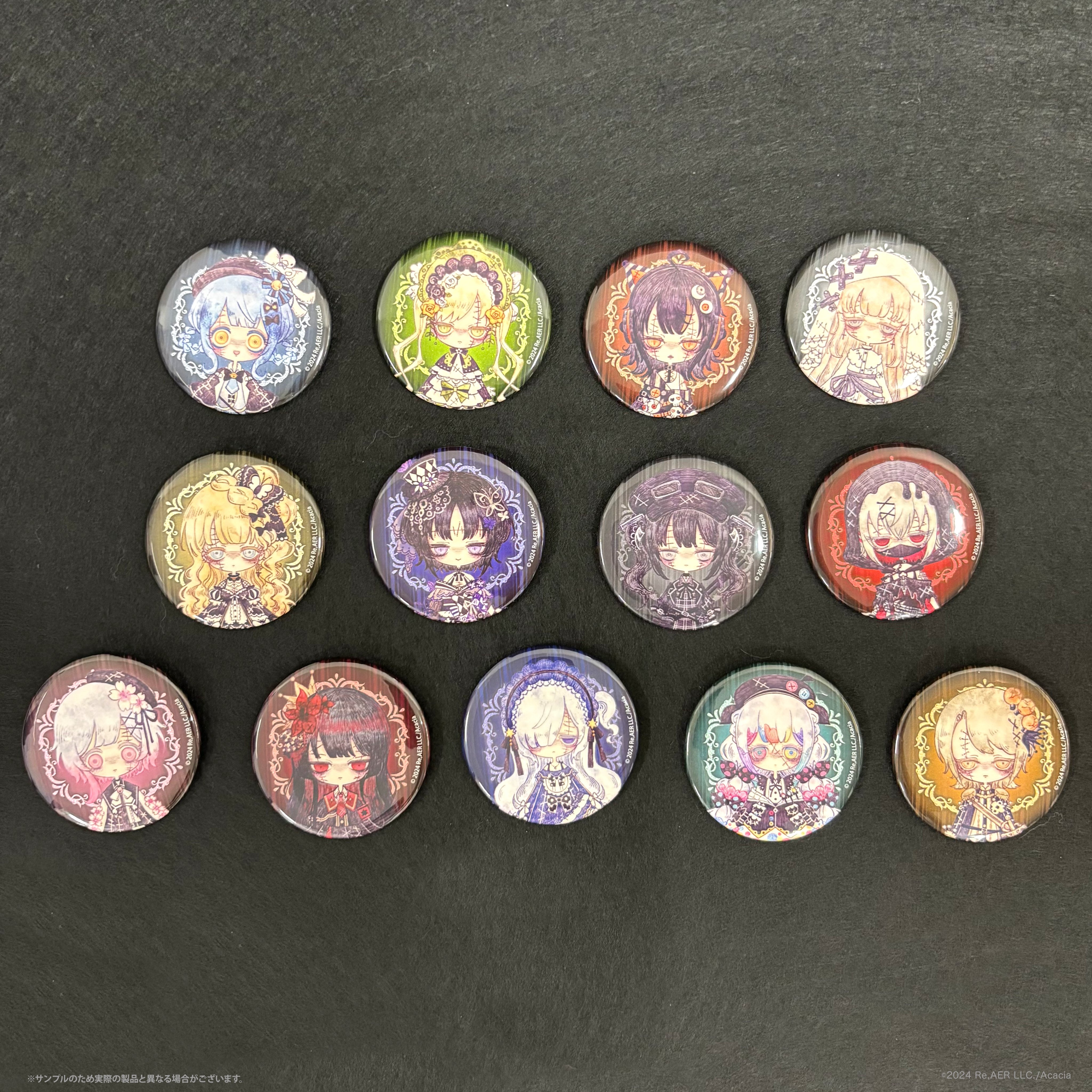 魔法少女ノ魔女裁判 POP UP STORE グリッター缶バッジ画像公開