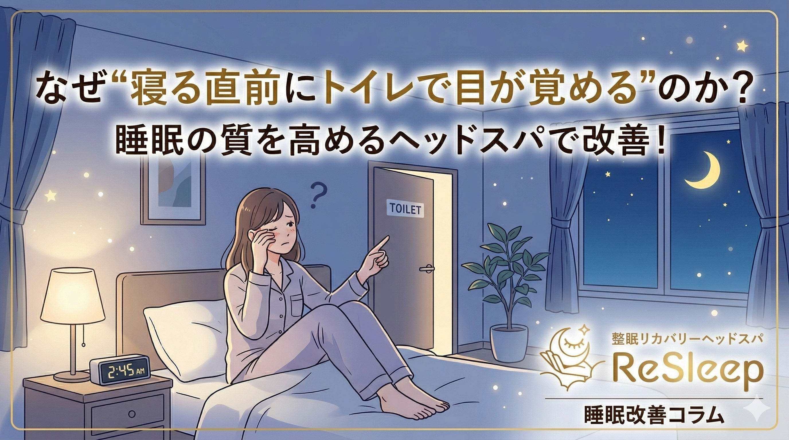 なぜ"寝る直前にトイレで目が覚める"のか？原因と対策を徹底解説