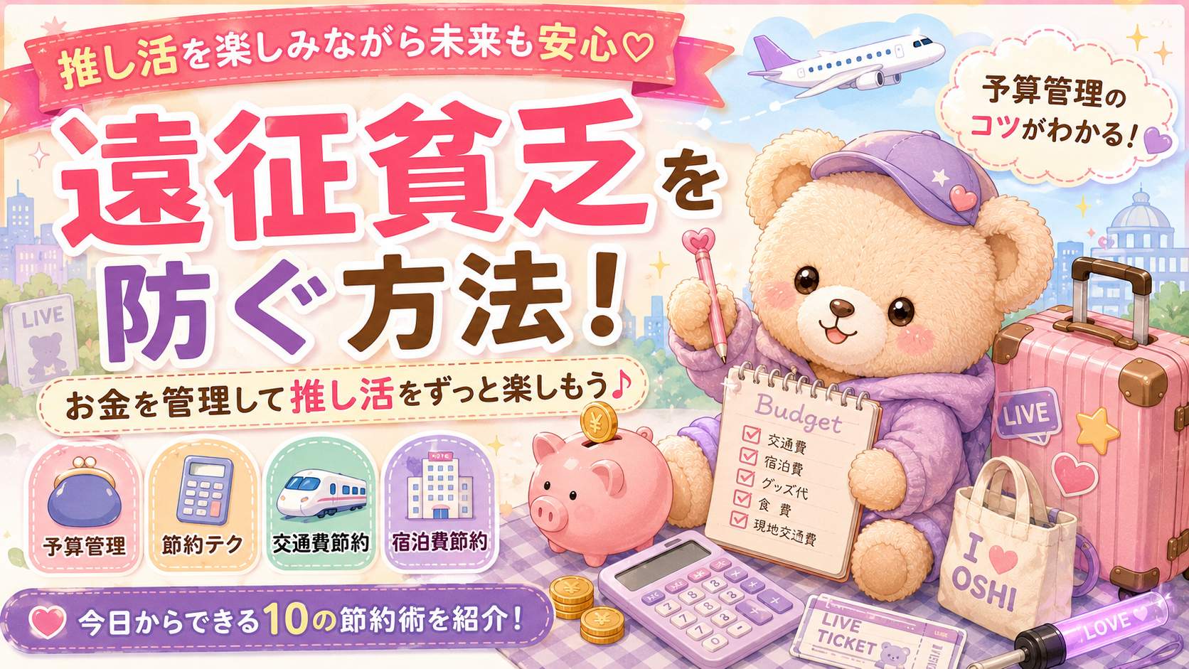 節制しすぎない、遠征貧乏を防ぐ方法！推し活を我慢せずお金を管理しよう