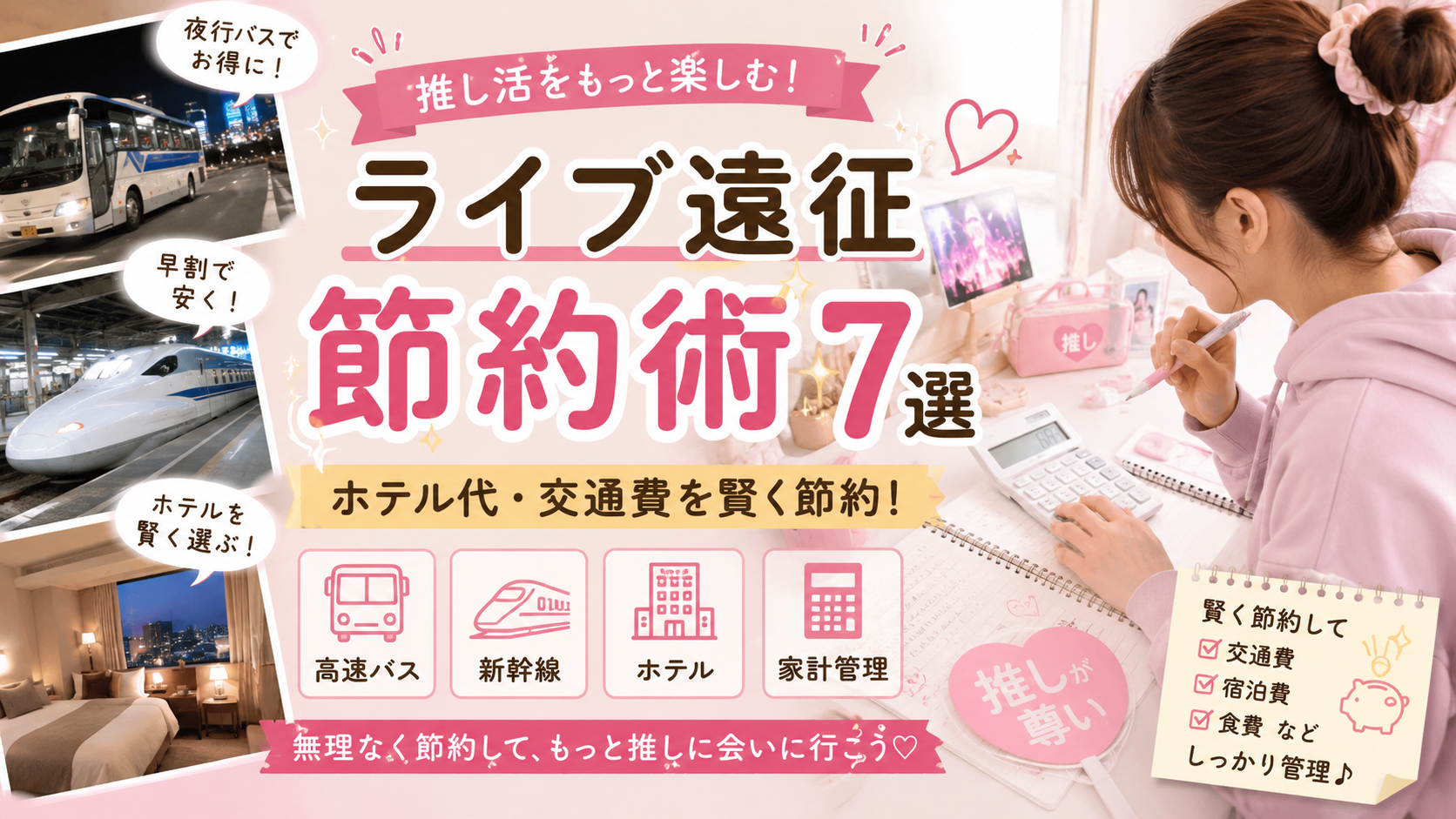 ライブ遠征を安くする方法7選｜ホテル代と交通費を節約【PR】