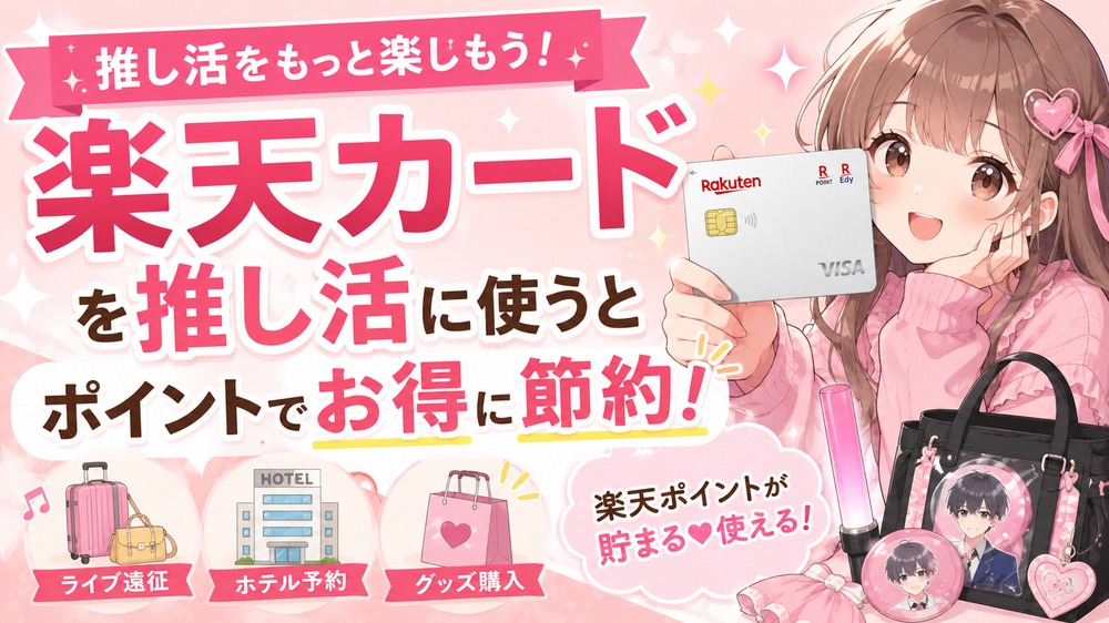 推し活がもっと楽しくなる楽天カード活用術！ポイントで遠征費やグッズ代を節約する方法