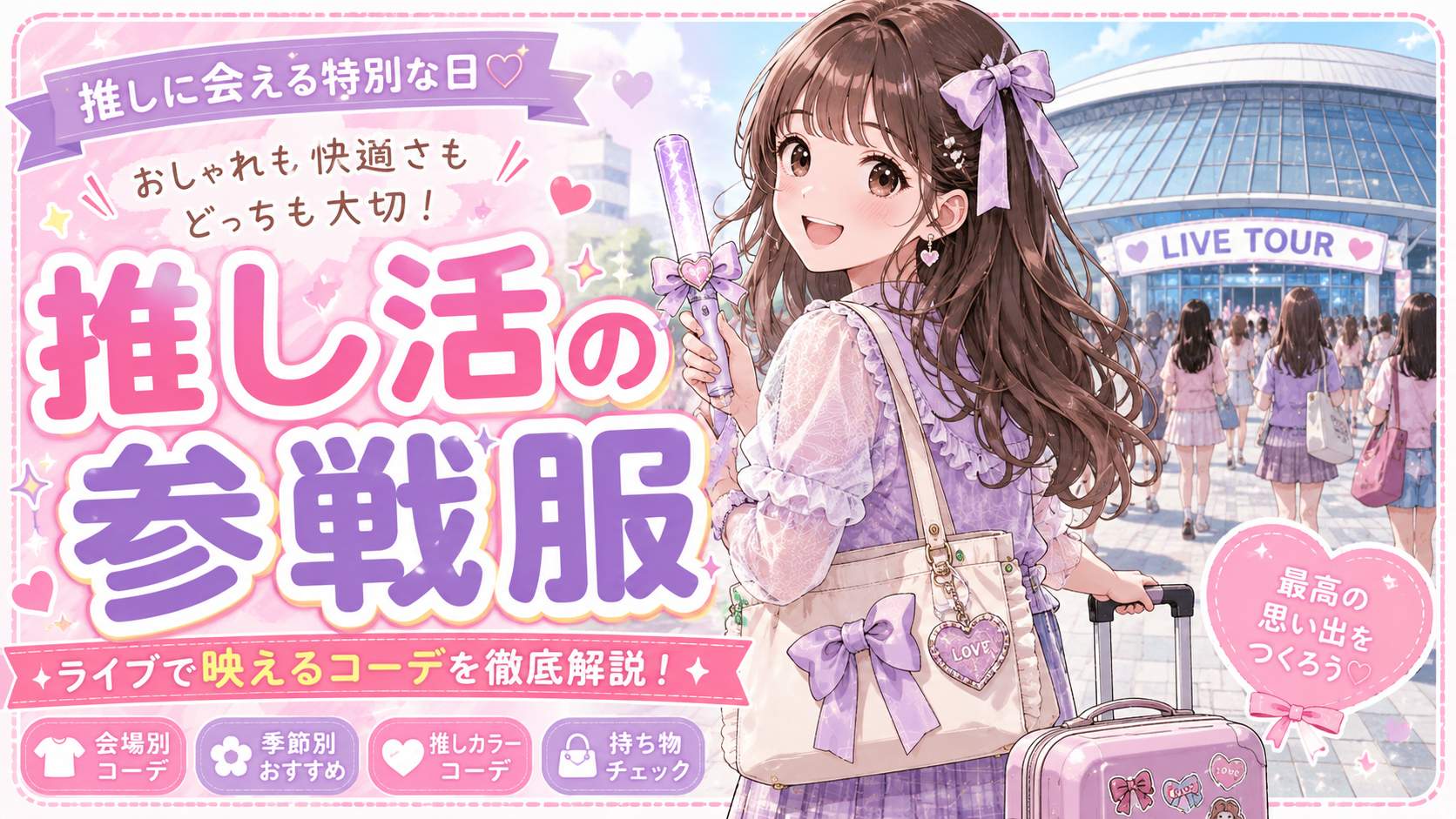 推し活の参戦服はどう選ぶ？ライブで映えるコーデや季節別の服装を徹底解説