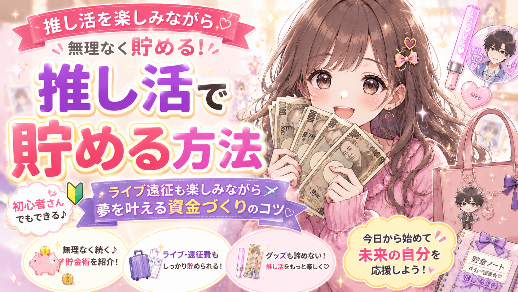 推し活で100万円貯める方法|ライブ遠征も楽しみながら無理なく貯金するコツ