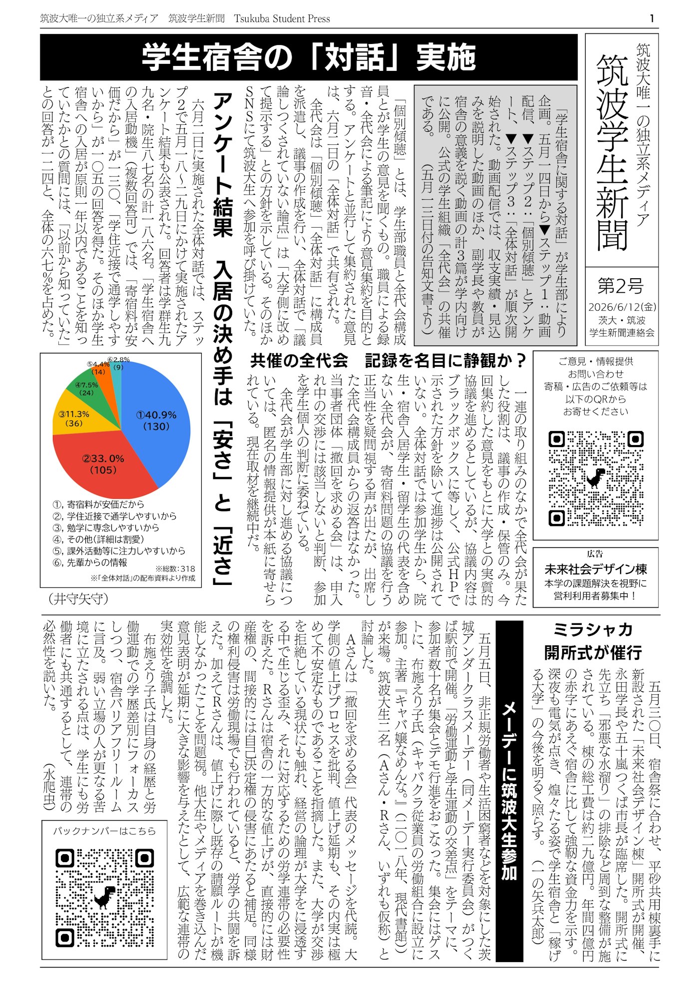 「2026年6月号」紙面を公開しました 紙面 1面