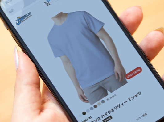 スマートフォンの商品ページで商品を選ぶ