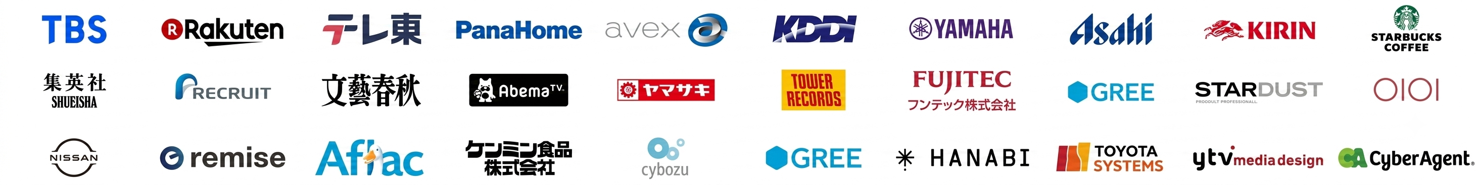 SWEAT.jpを利用している企業ロゴの一覧