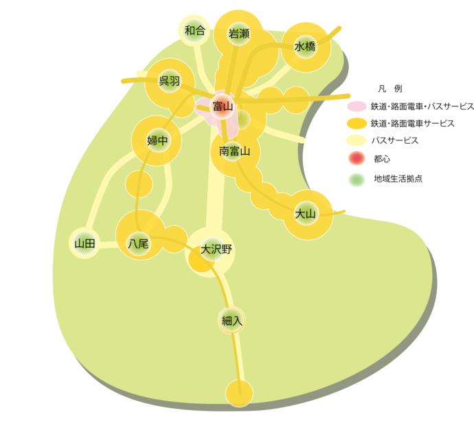 富山市の交通・都市網