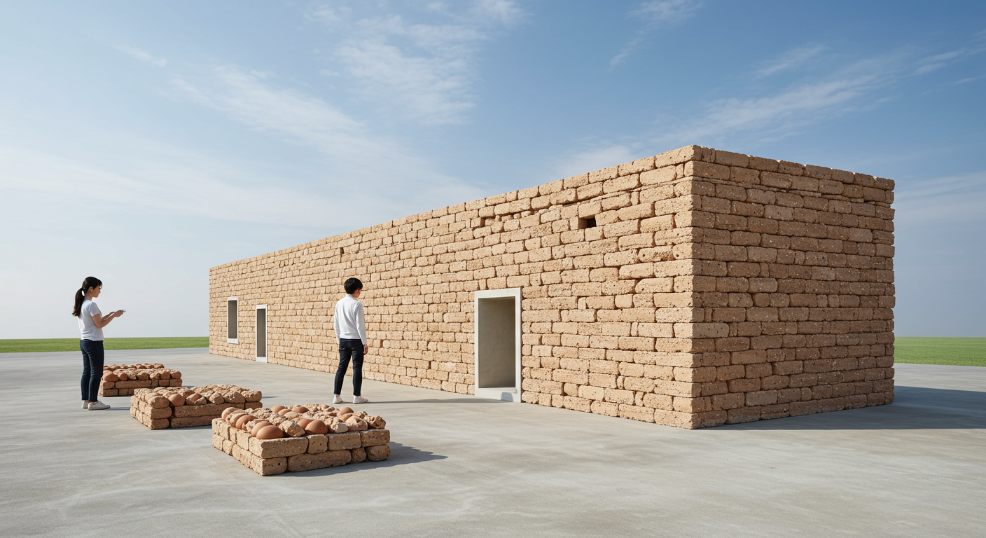 卵の殻から生まれた驚きの建材「re:shell」、サステナブル建築の未来を切り拓く