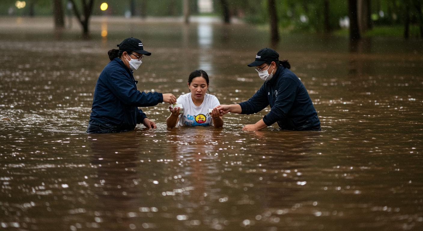テキサス大洪水の被災者支援に忍び寄る影：トランプ政権の予算削減が食料銀行を直撃、深刻化する食料不安