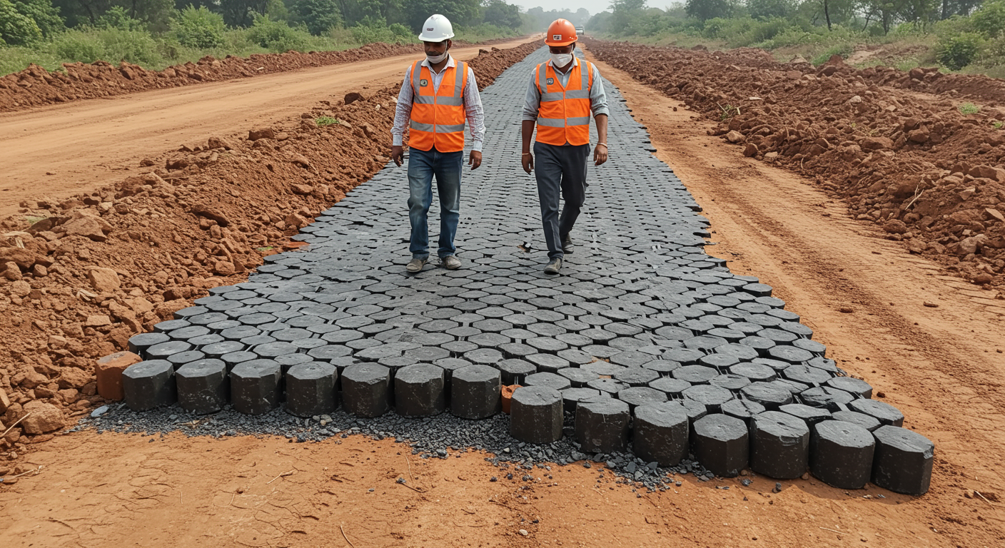 インド、廃プラ活用で難所用道路建設へ初の実証実験！「ジオセル」技術がもたらす未来とは？