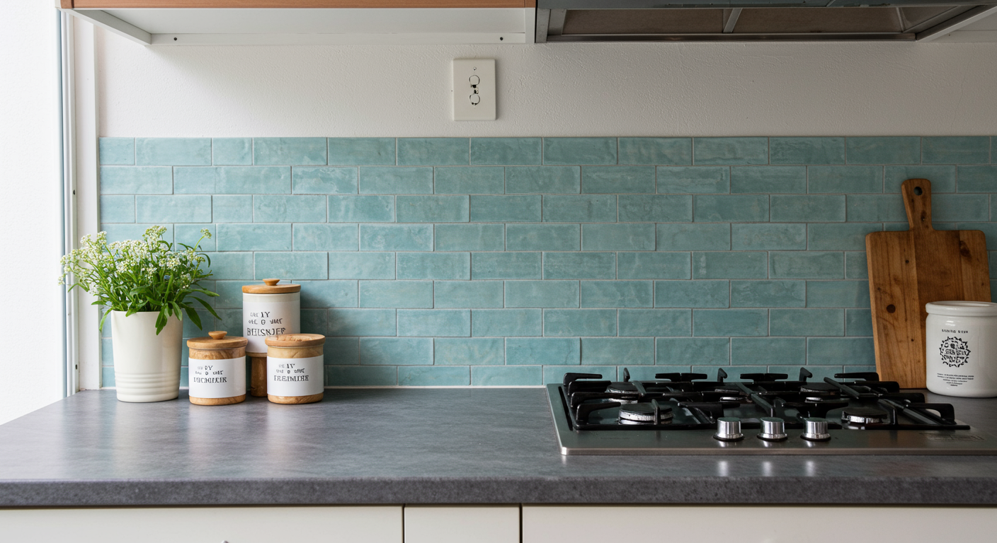 【DIY】週末1日で自宅の屋外キッチンがおしゃれに変身！タイル backsplash の簡単設置ガイド