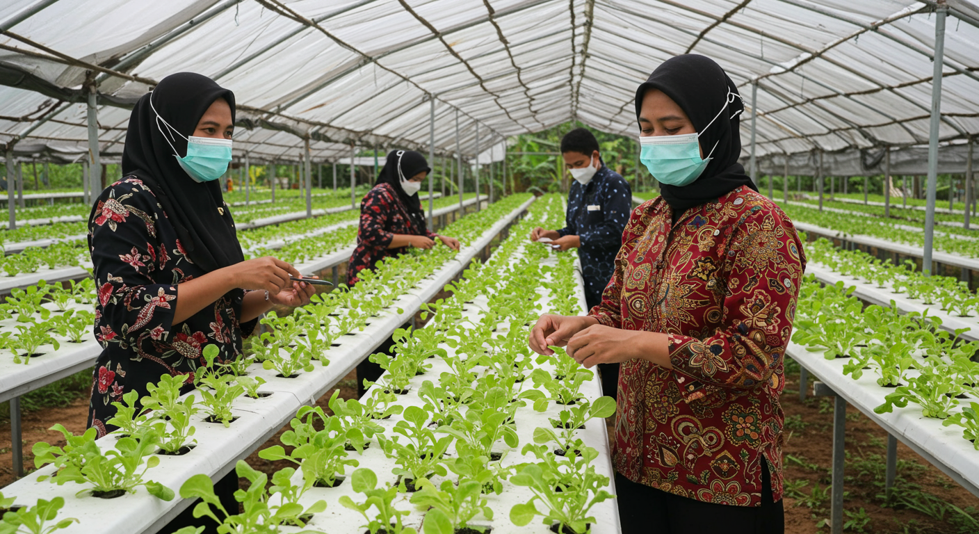 インドネシア政府、水耕栽培で女性のエンパワーメントを推進:新たな収入源と持続可能な農業への挑戦