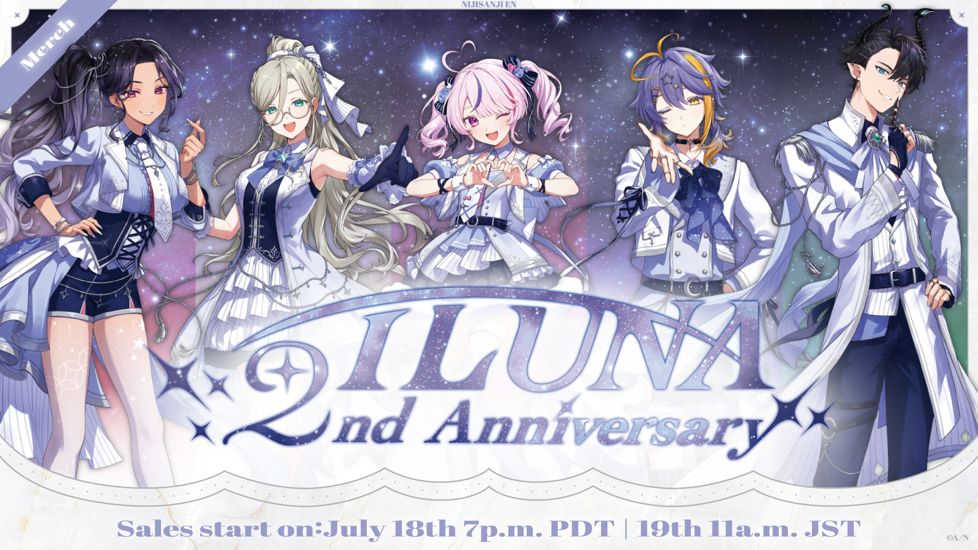 バッグ　ILUNA ボディーバッグ 「バーチャルYouTuber にじさんじ NIJISANJI EN 2nd Anniversary」 NIJISANJI EN announces “ILUNA 2nd Anniversary” merchandise