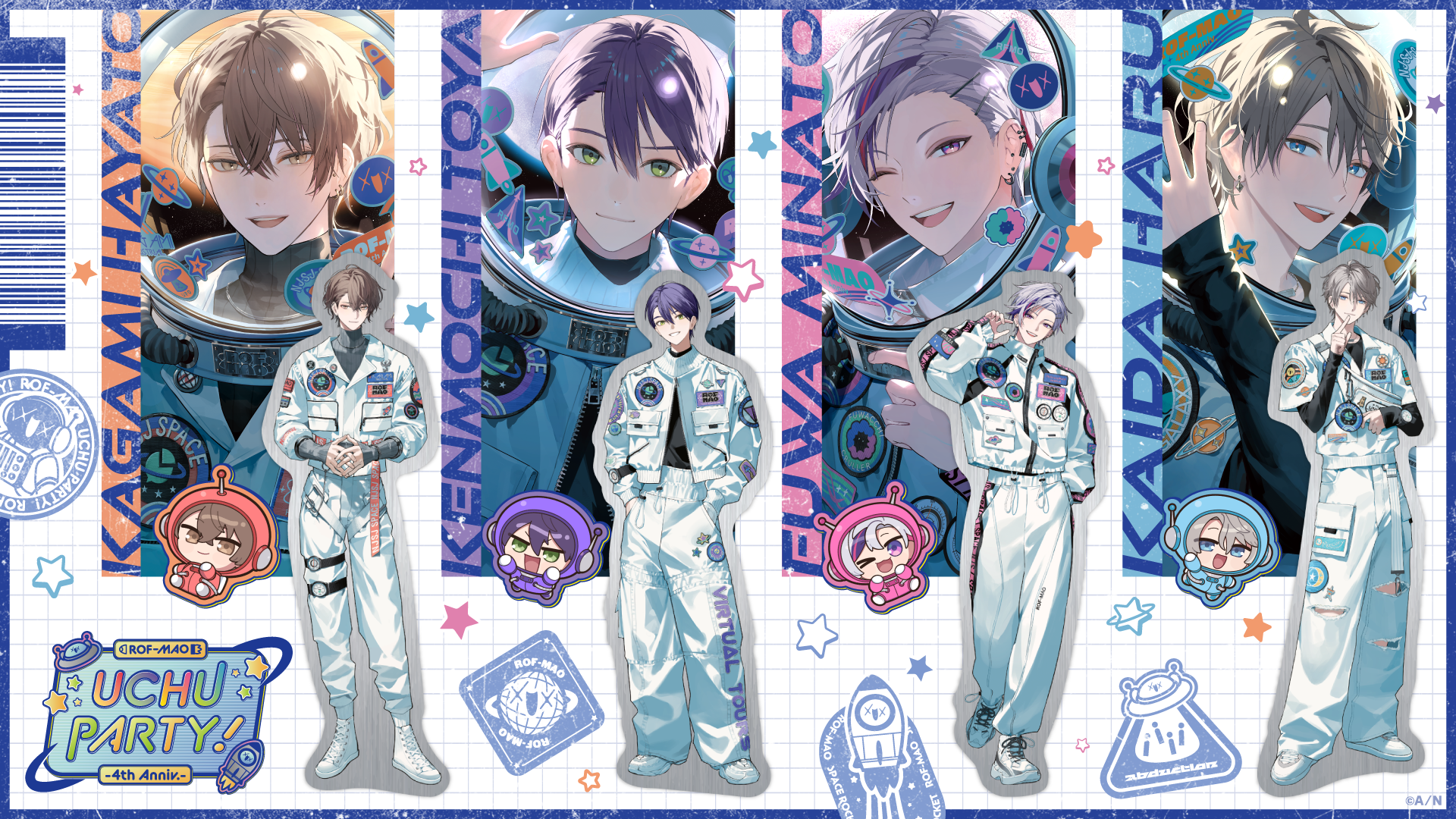 現状キャラ分け Vtuber にじさんじ ROF-MAO 不破湊 デビューグッズ 