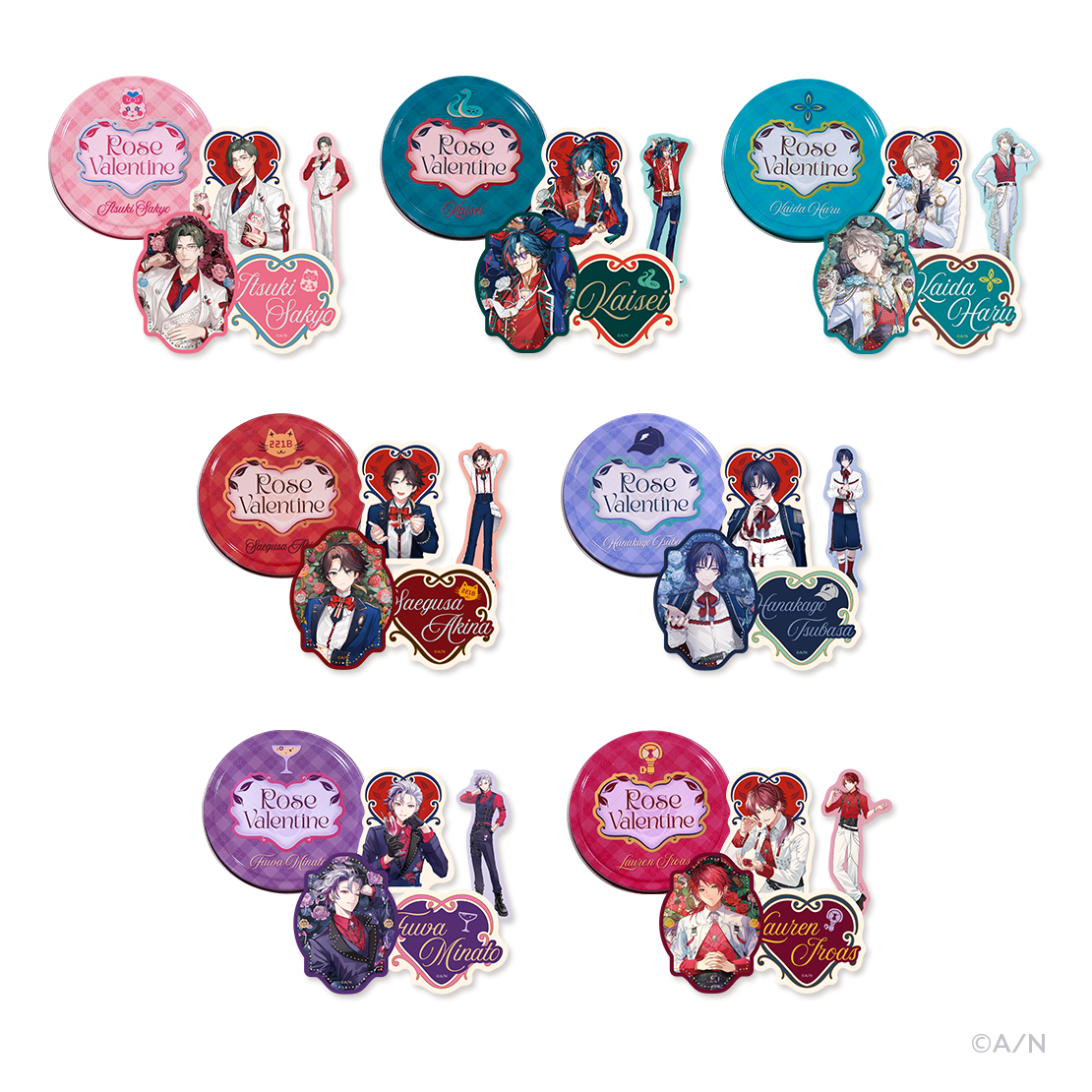 にじさんじ Rose Valentine 不破湊 缶バッジ チェキ風カード OS特典セット