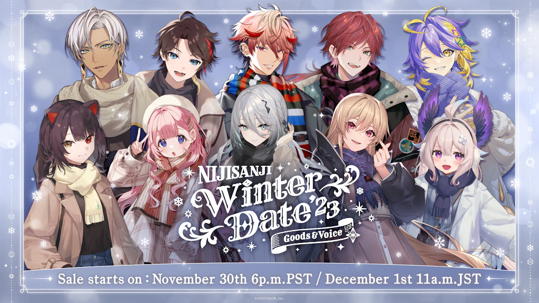 NIJISANJI EN announces “Winter Date 2023 Goods & Voice”