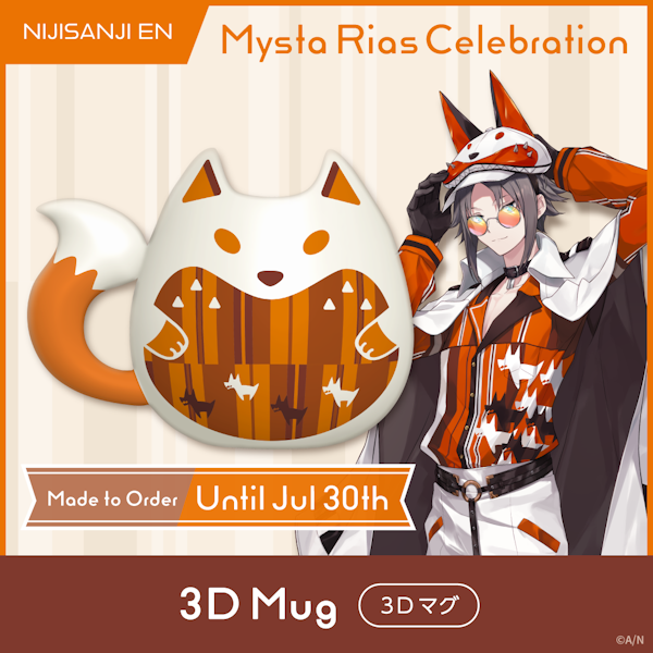 NIJISANJI EN announces “Mysta Rias Celebration” merchandise 