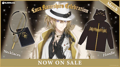 NIJISANJI EN announces “Luca Kaneshiro Celebration” merchandise