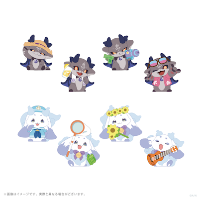 でびるんとなつやすみ ミニフィギュア　アクリルステッカー　にじさんじ　ルンルン にじさんじから「でびるんとなつやすみ」グッズが登場！2026年7月21日