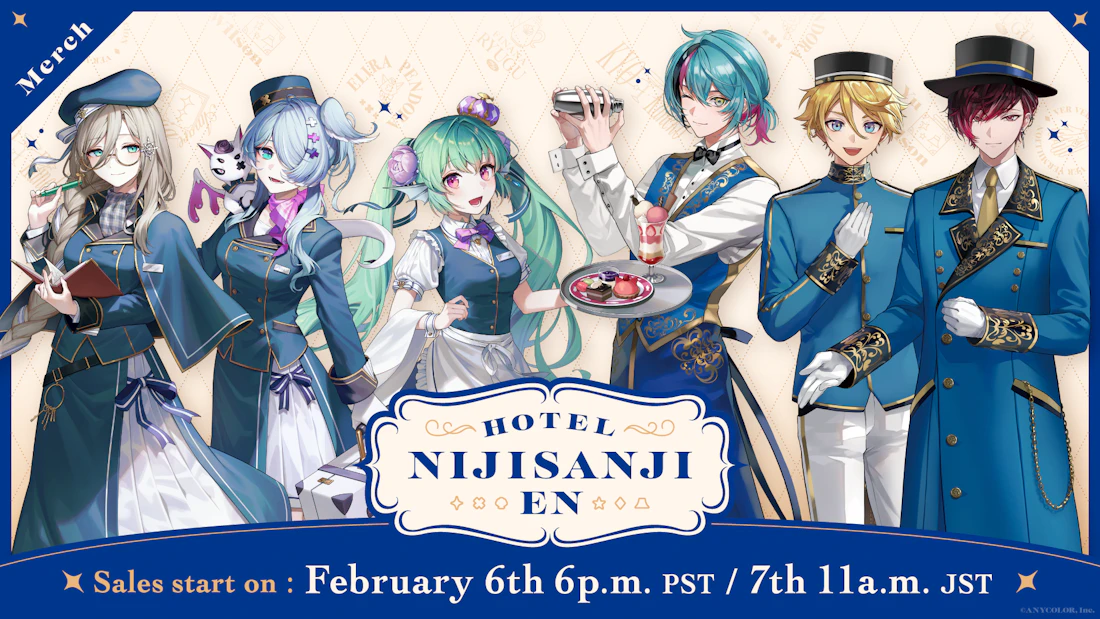 NIJISANJI EN announces “HOTEL NIJISANJI EN” merchandise