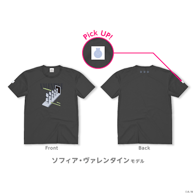 ライバー本人がプロデュースした、にじさんじライバーモデルTシャツ
