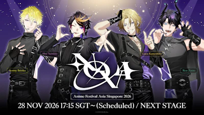 NIJISANJI EN Livers to appear at the AFA NEXT Stage during Anime Festival Asia Singapore 2026