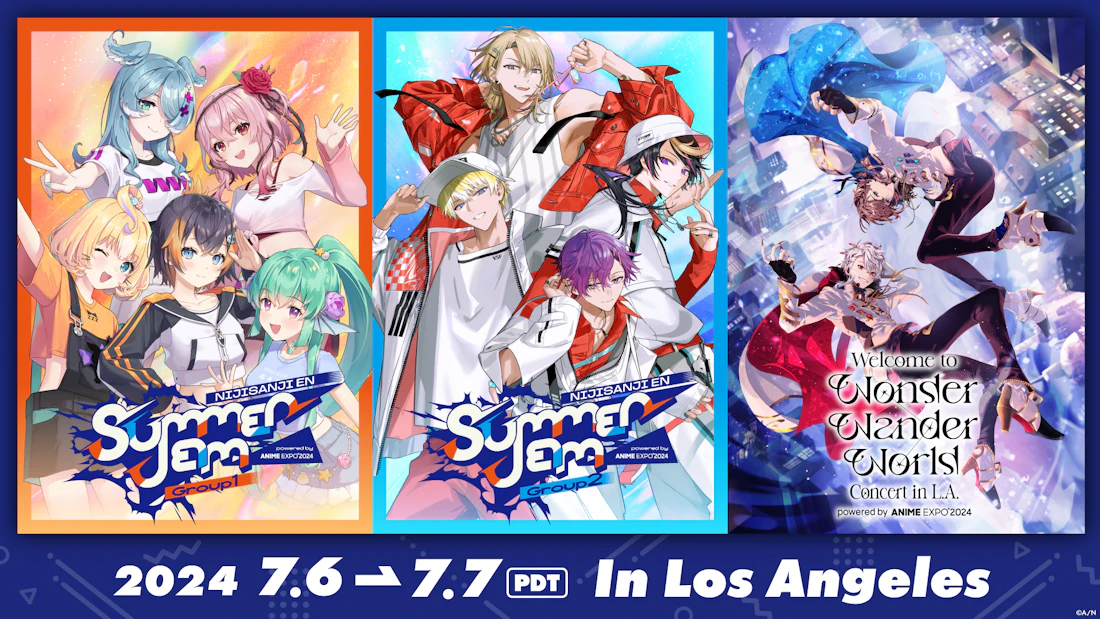 ChroNoiR、NIJISANJI ENが2024年7月7日(日)~8日(月)(JST)にアメリカ・ロサンゼルスにて開催される「Anime Expo 2024」の一部プログラムにて公演が決定!