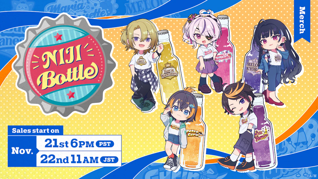 NIJISANJI EN announces “NIJI Bottle Vol.2” merchandise
