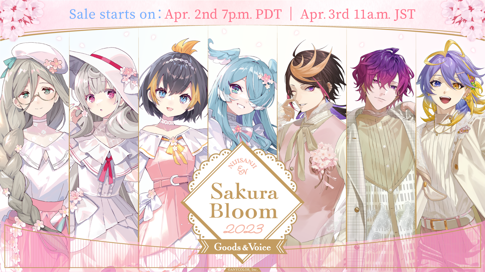 NIJISANJI EN announces “Sakura Bloom 2023 Goods & Voice 