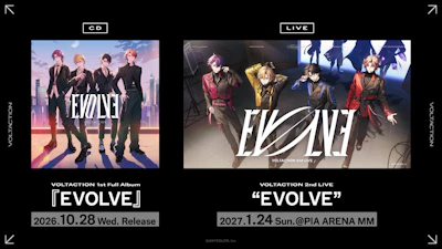 VOLTACTION 1st Full Album『EVOLVE』が本日2026年7月13日(月)より予約受付開始！さらに、2027年1月には「ぴあアリーナMM」でのライブ開催決定！