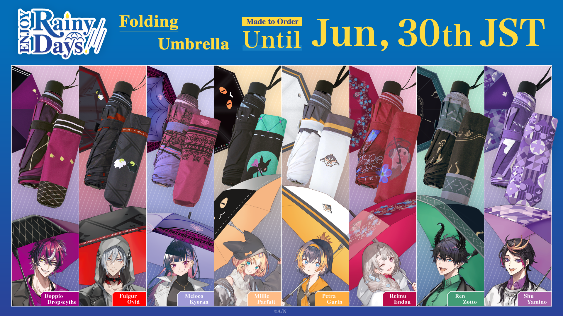 NIJISANJI EN announces “ENJOY Rainy Days” merchandise | ANYCOLOR