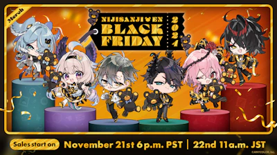 NIJISANJI EN announces “NIJISANJI EN BLACK FRIDAY” campaign