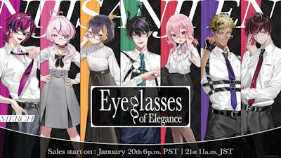 NIJISANJI EN announces “Eyeglasses of Elegance” merchandise