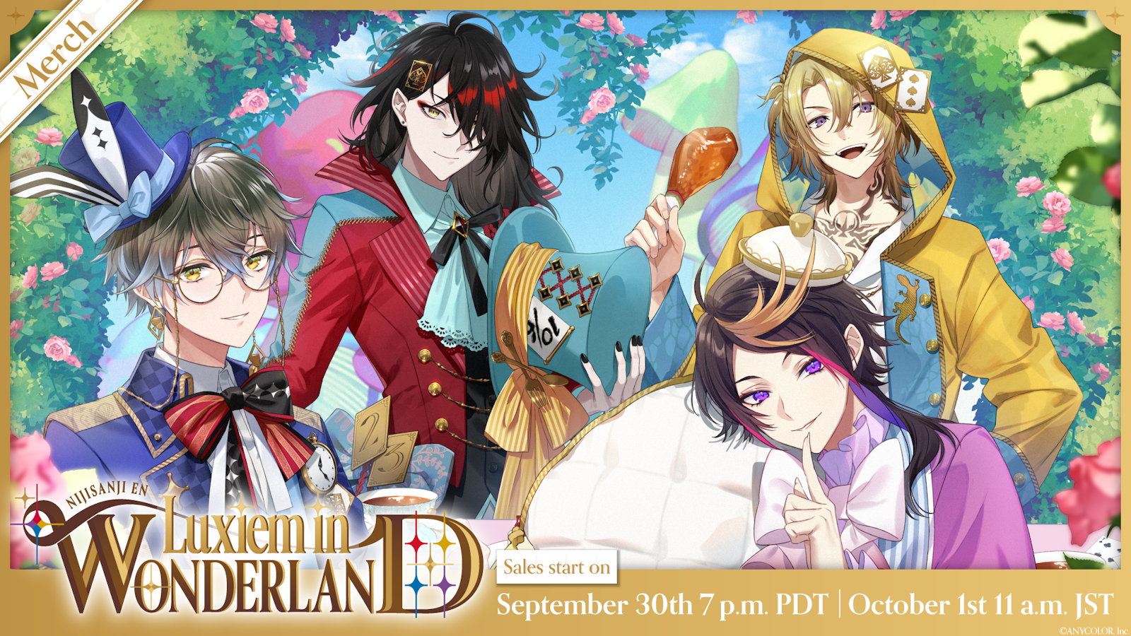 NIJISANJI EN announces “Luxiem in WONDERLAND” merchandise NIJISANJI EN announces “Luxiem in WONDERLAND” merchandise