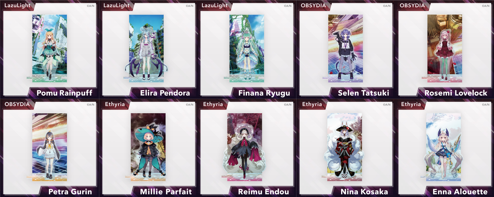 NIJISANJI EN Unit Art” goods will be on sale at Nijisanji