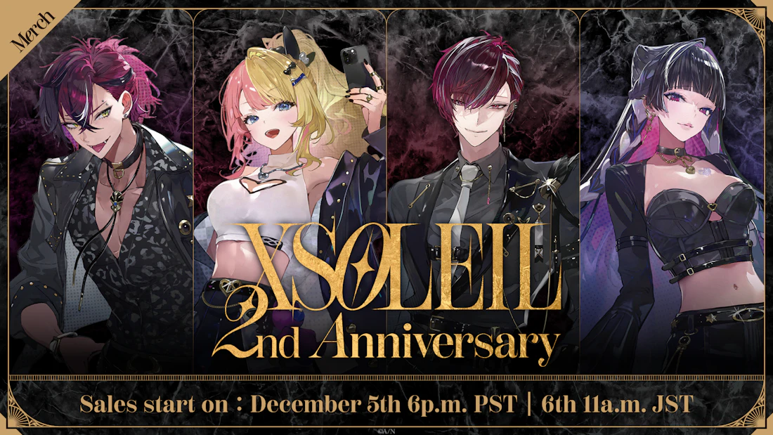 NIJISANJI EN announces “XSOLEIL 2nd Anniversary” merchandise